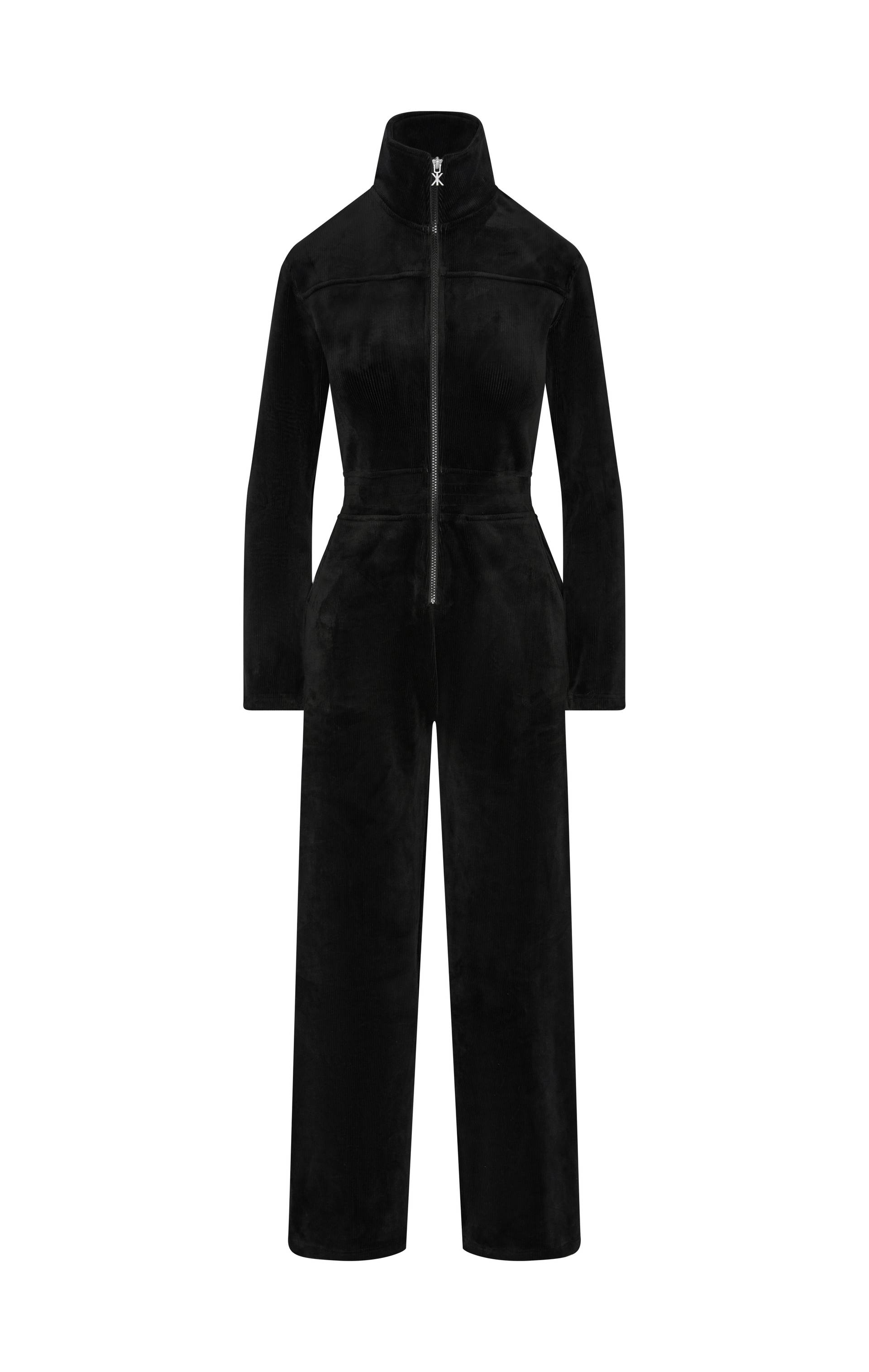 Onepiece Cord Loose Jumpsuit Black - 1