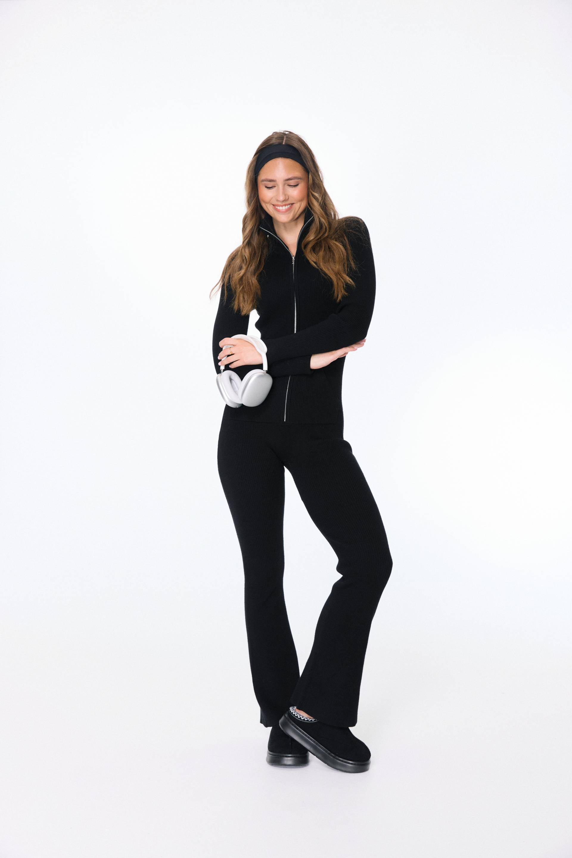Onepiece The Rib Highneck Jumpsuit Black - 8