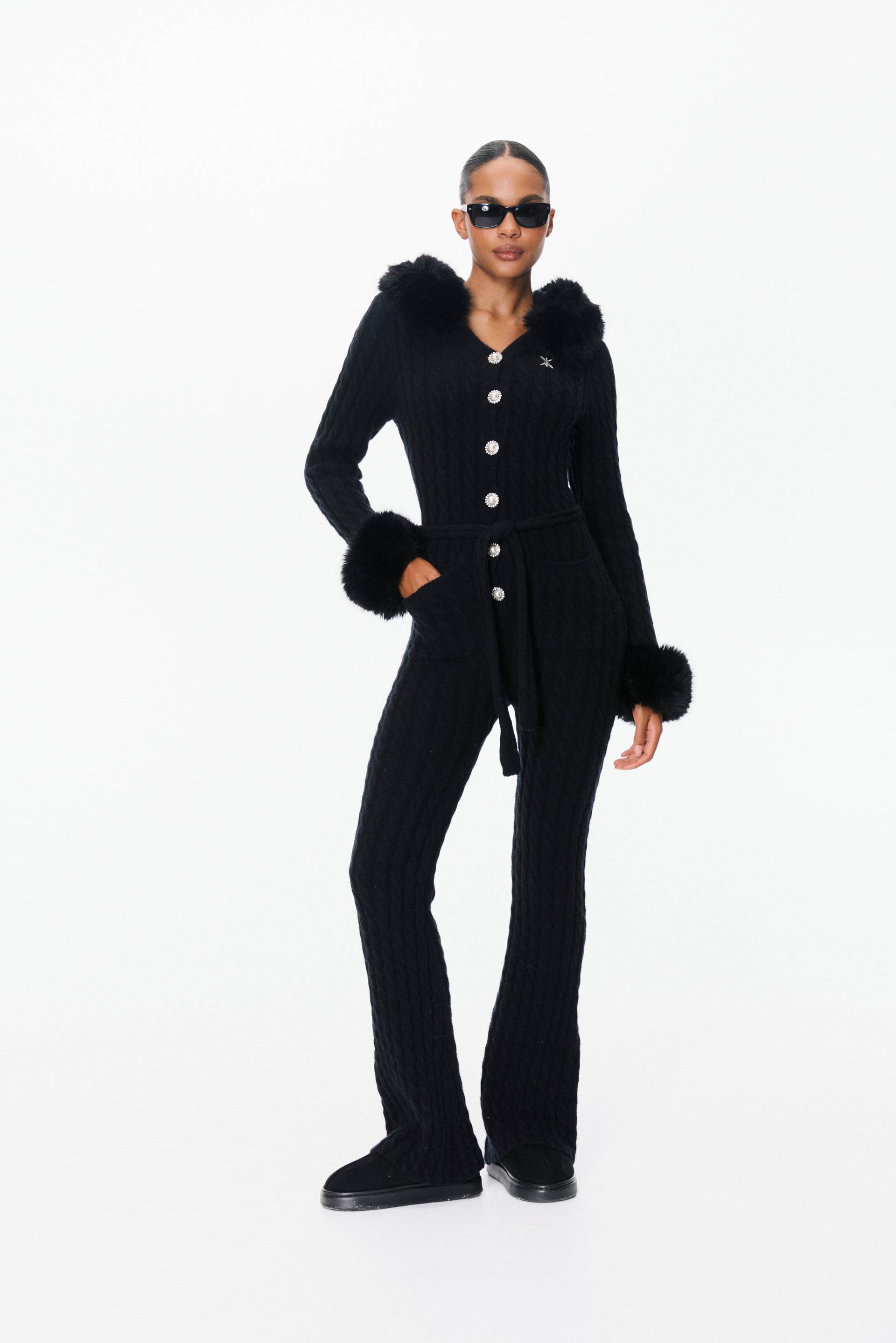 Onepiece Chalet fitted Jumpsuit Black - 7