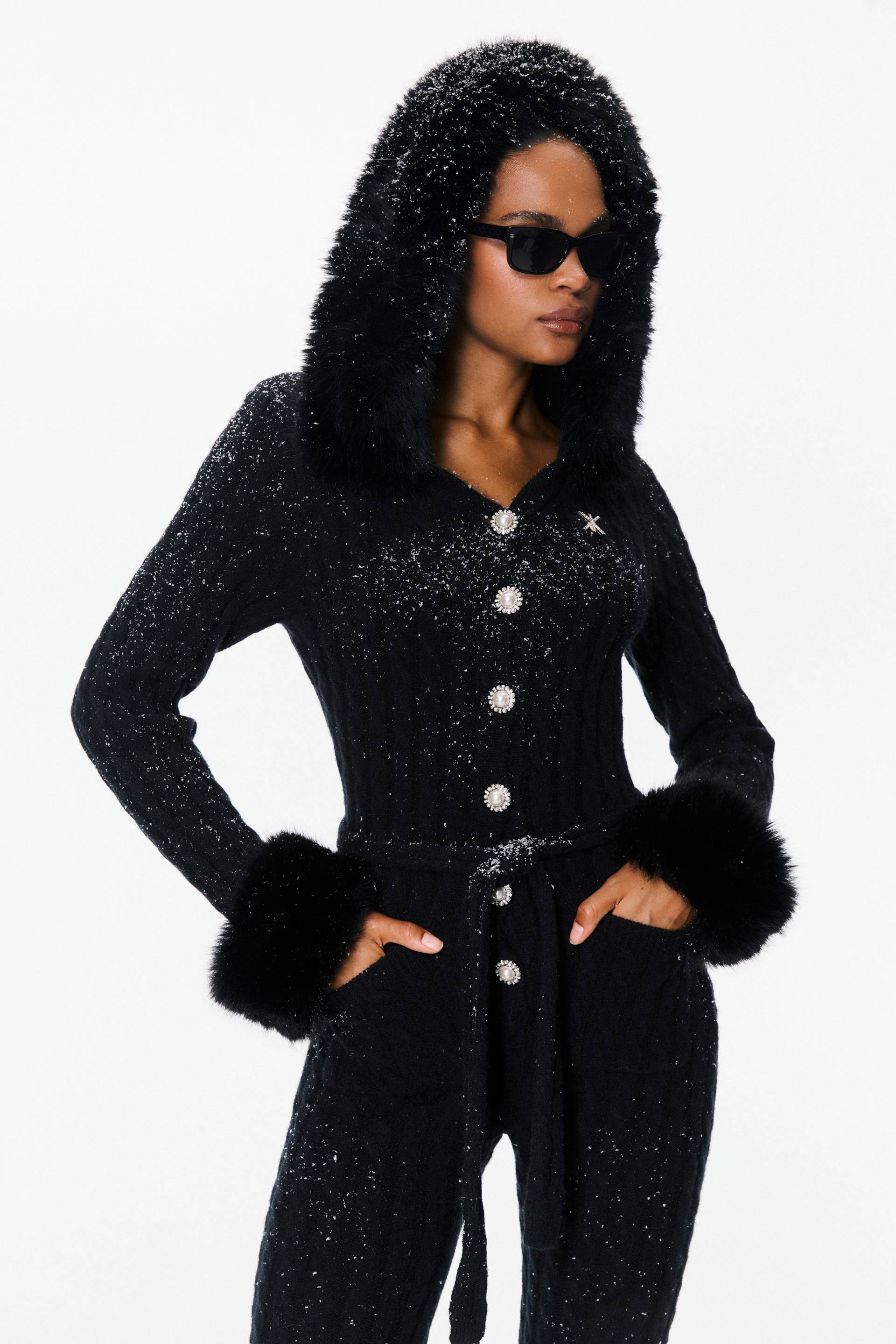 Onepiece Chalet fitted Jumpsuit Black - 8