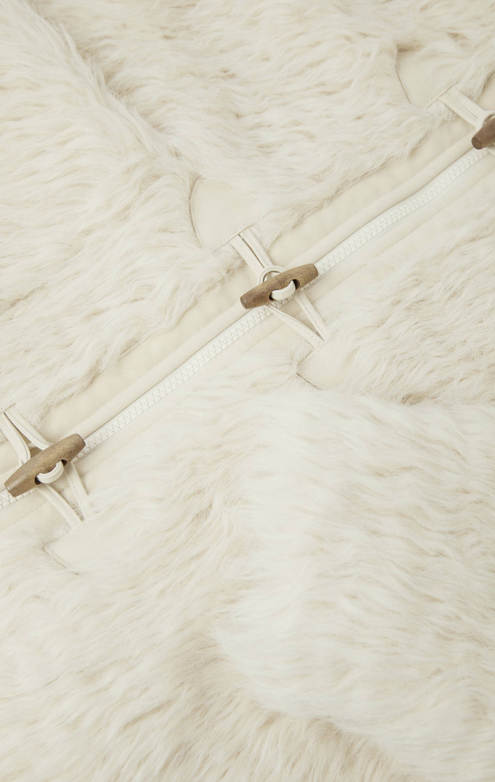 Onepiece Vanilla Fur Jumpsuit Off White - 8