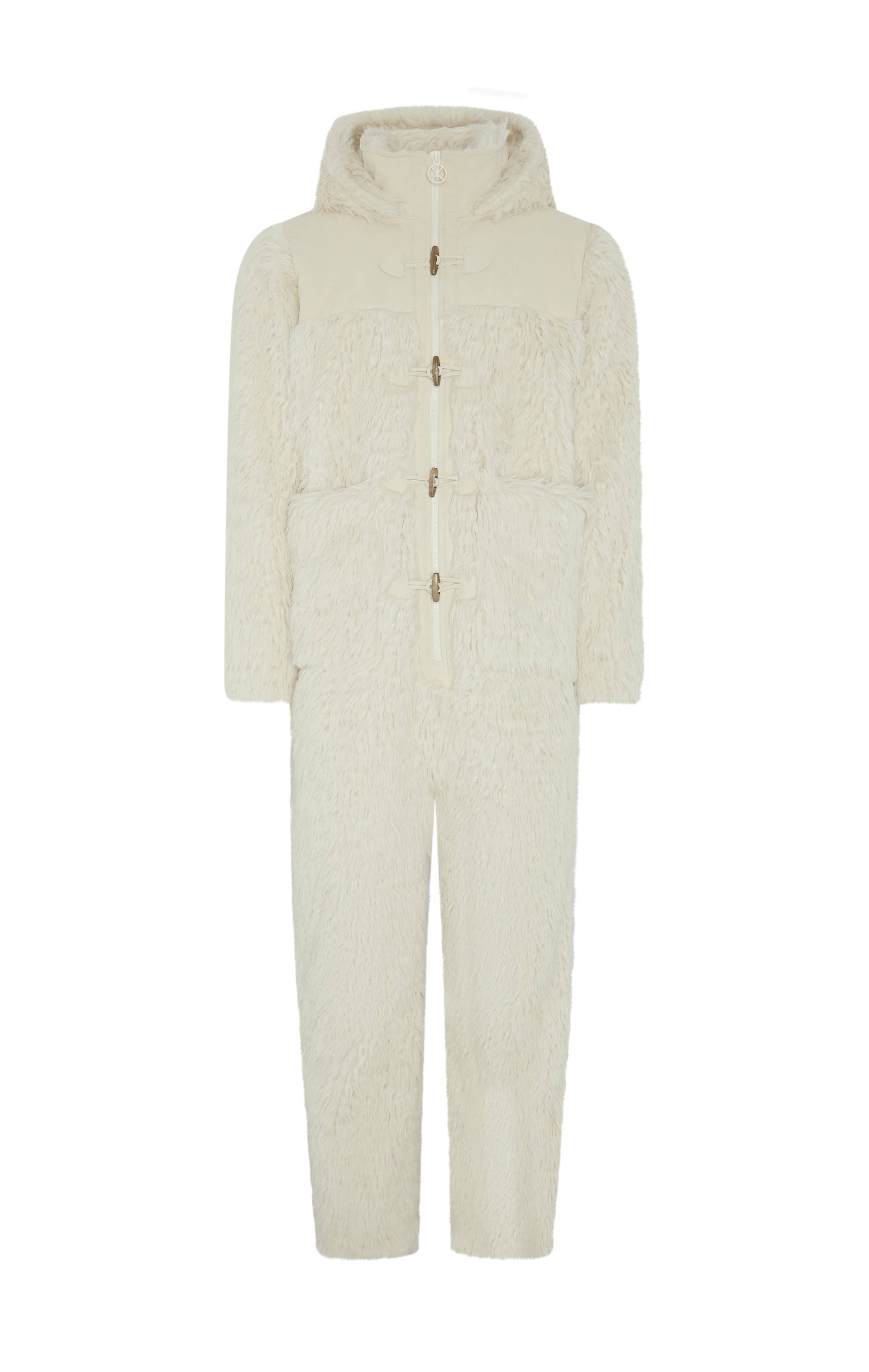 Onepiece Vanilla Fur Jumpsuit Off White - 1