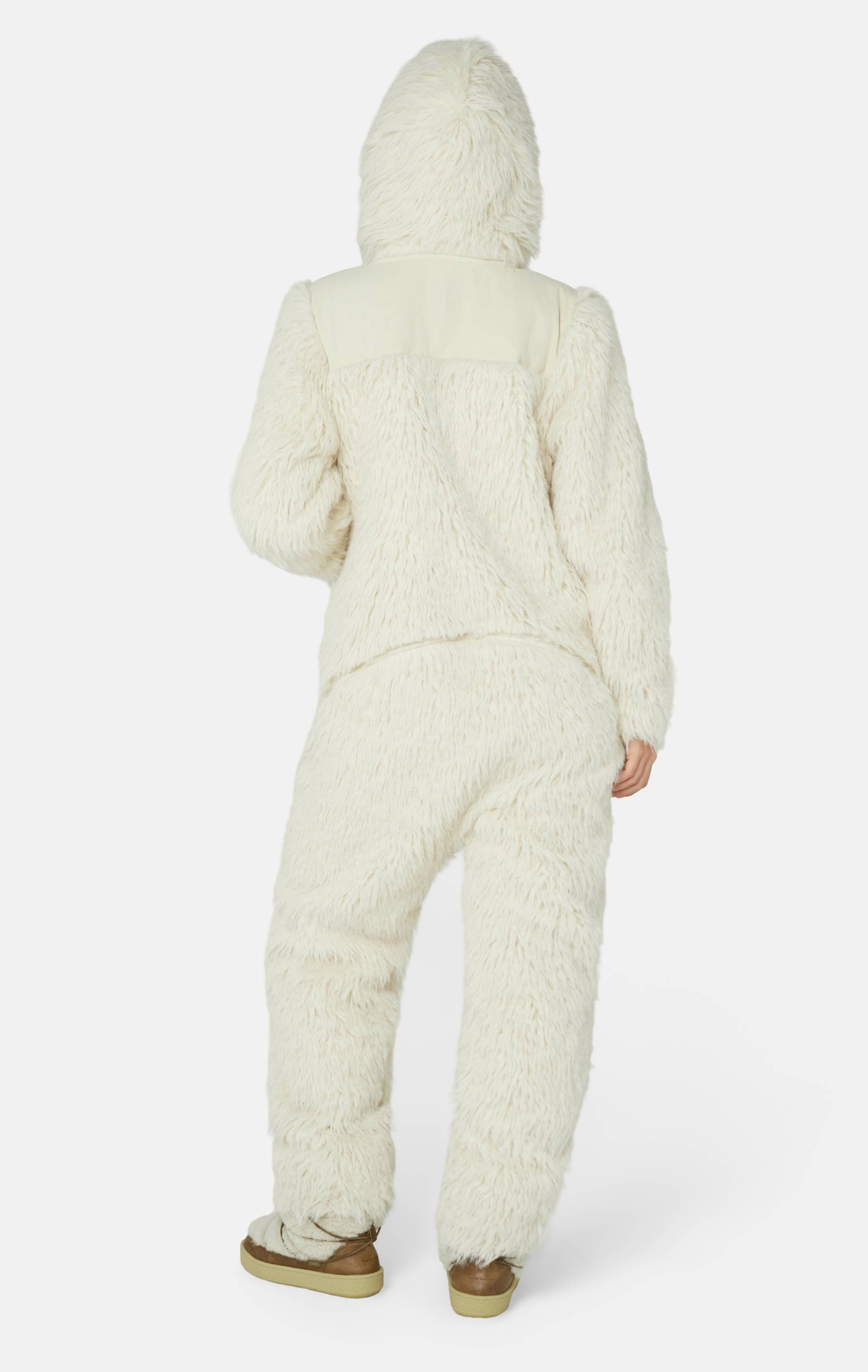 Onepiece Vanilla Fur Jumpsuit Off White - 5