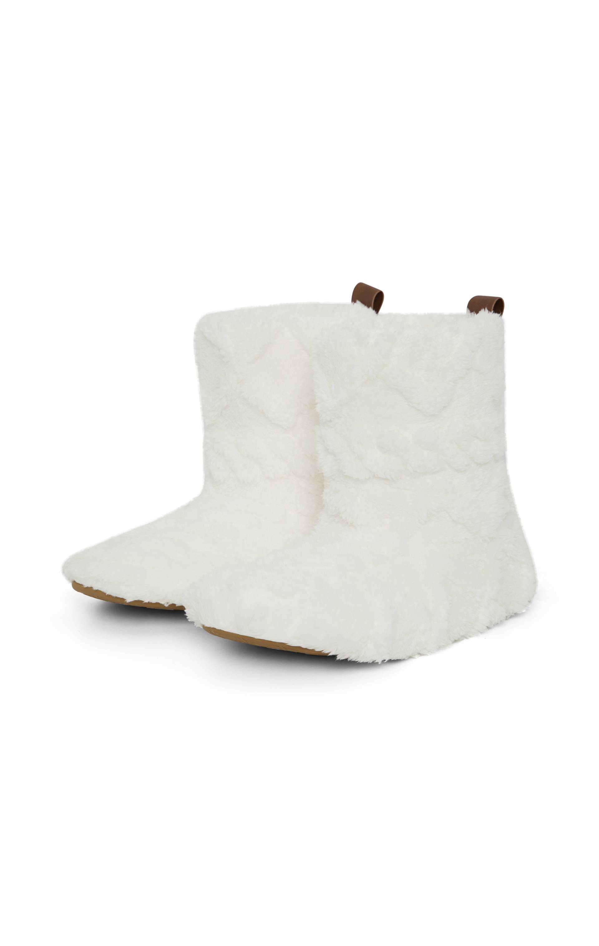 Onepiece Puppy Cable Slippers Off White - 1