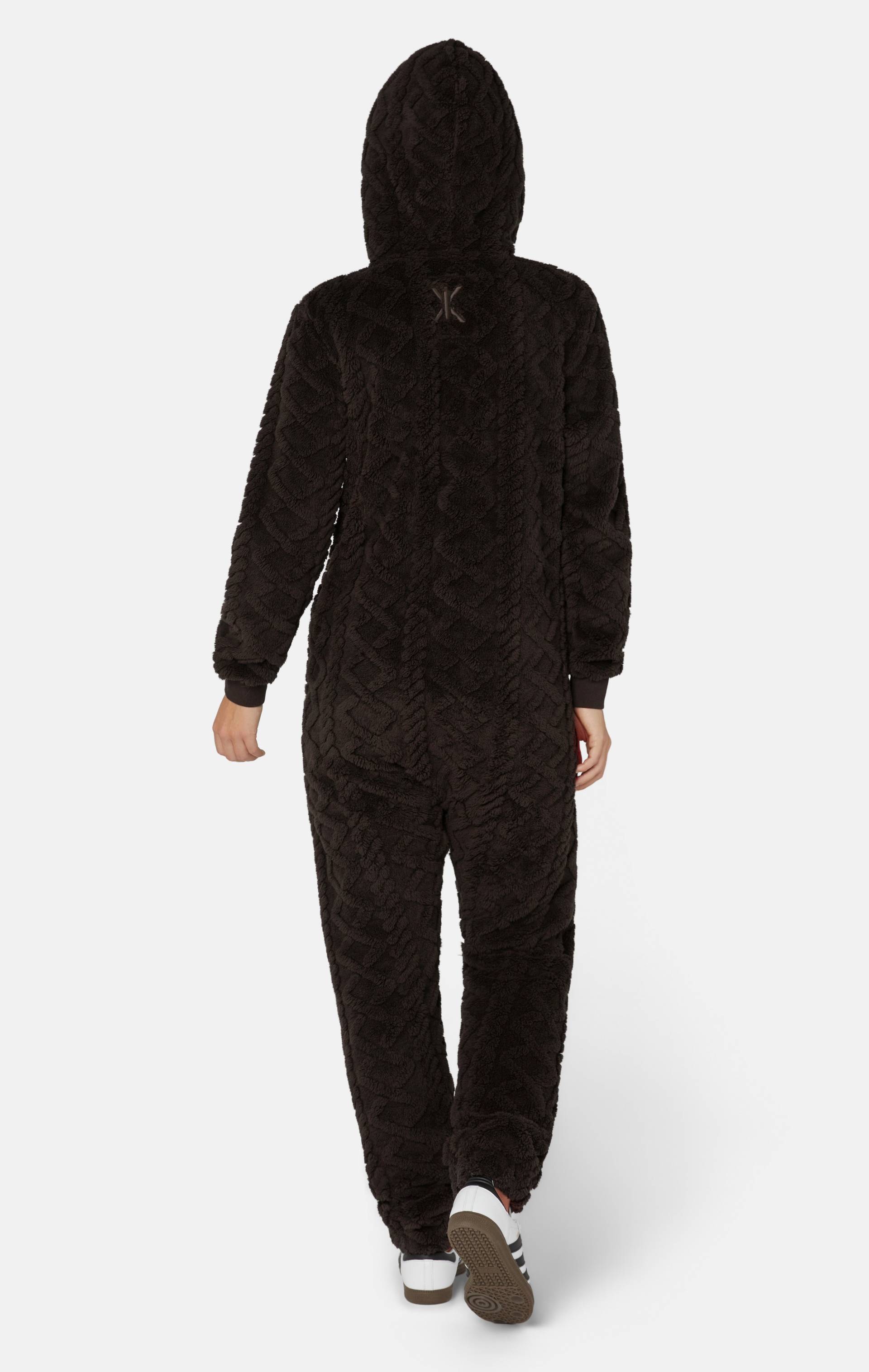 Onepiece Puppy Cable Jumpsuit Dark Brown - 5