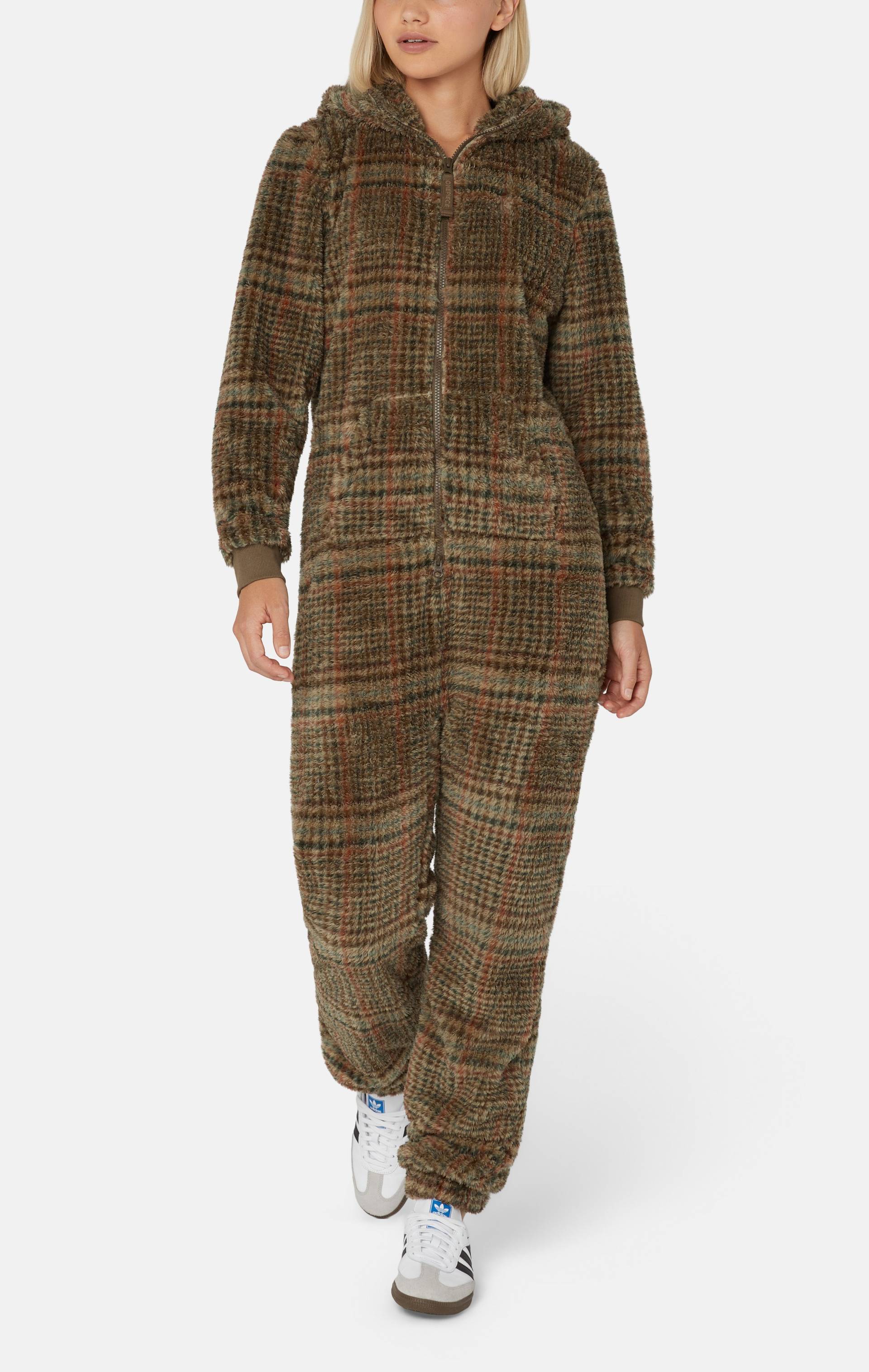 Onepiece Puppy Jumpsuit Brown Check - 4
