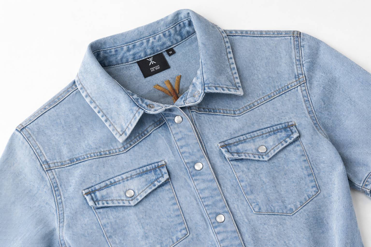 Onepiece Light Chambray Flared Jumpsuit Light Blue - 4