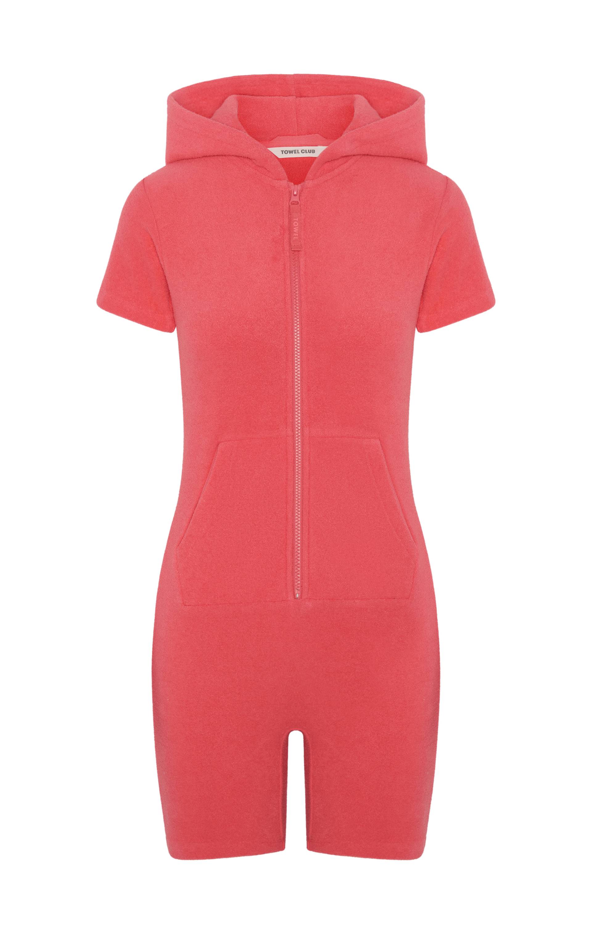Towel Club Towel Club Short Fitted Jumpsuit Red - 1