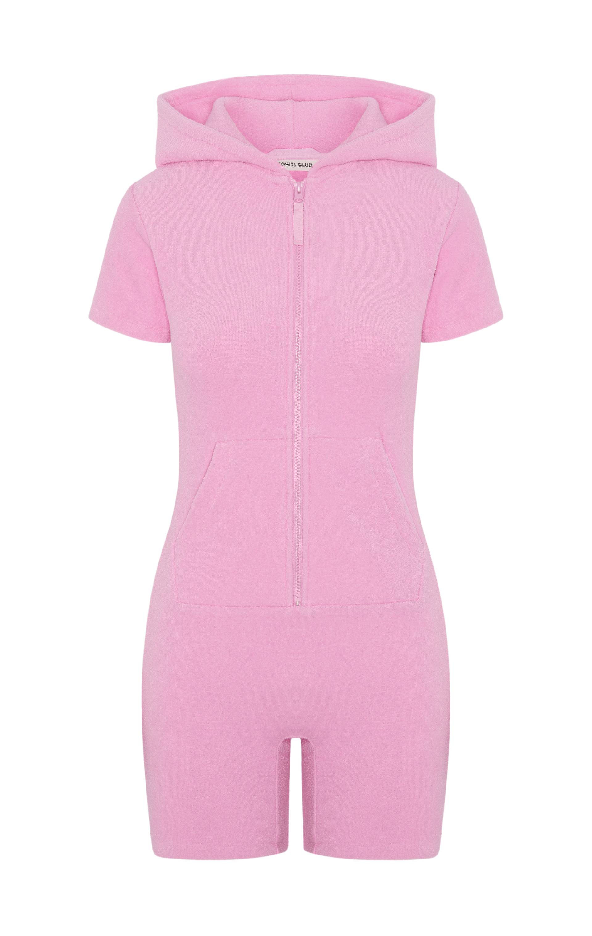 Towel Club Towel Club Short Fitted Jumpsuit Light Pink - 1