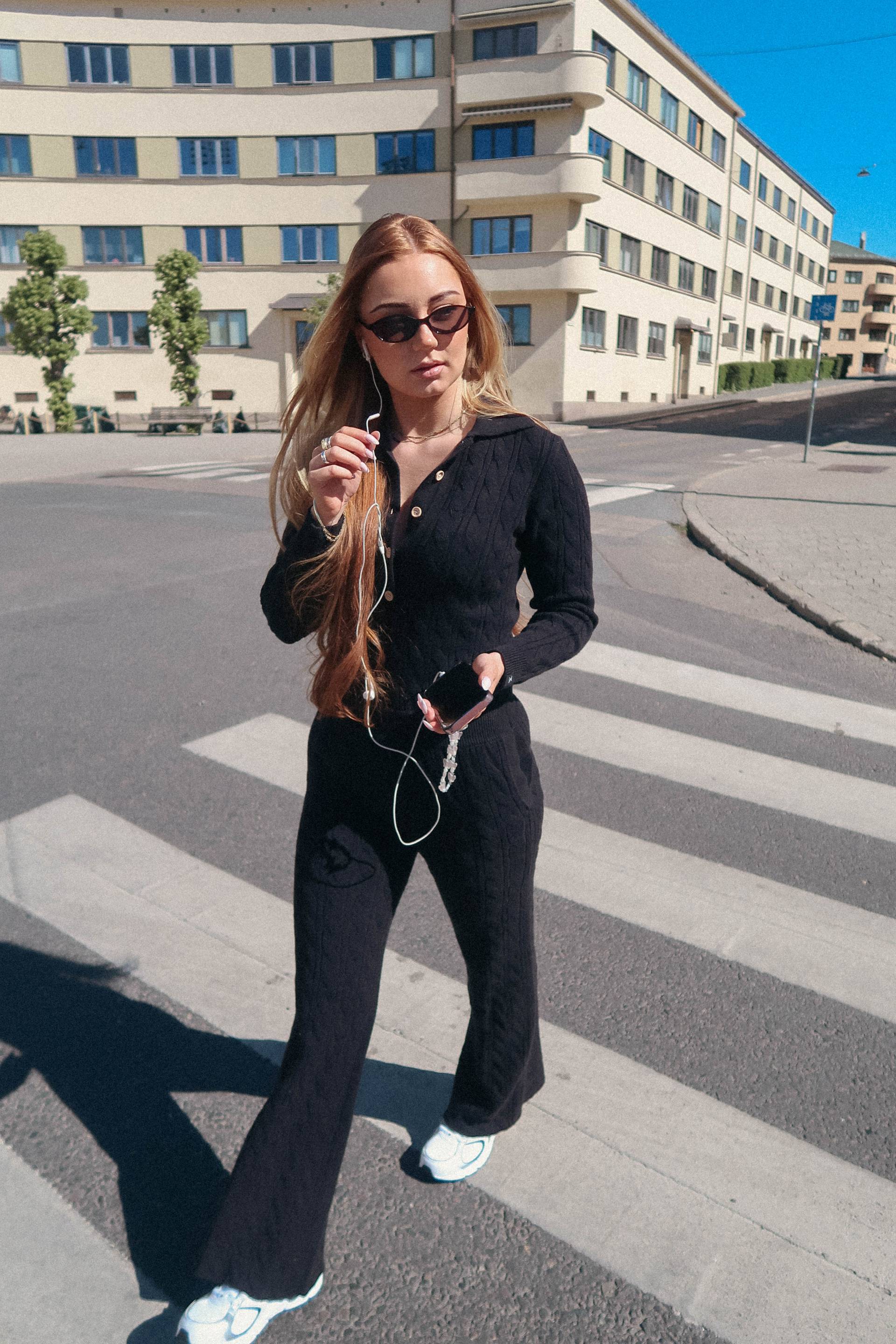 Onepiece Summer Cable Flared Jumpsuit Black - 4
