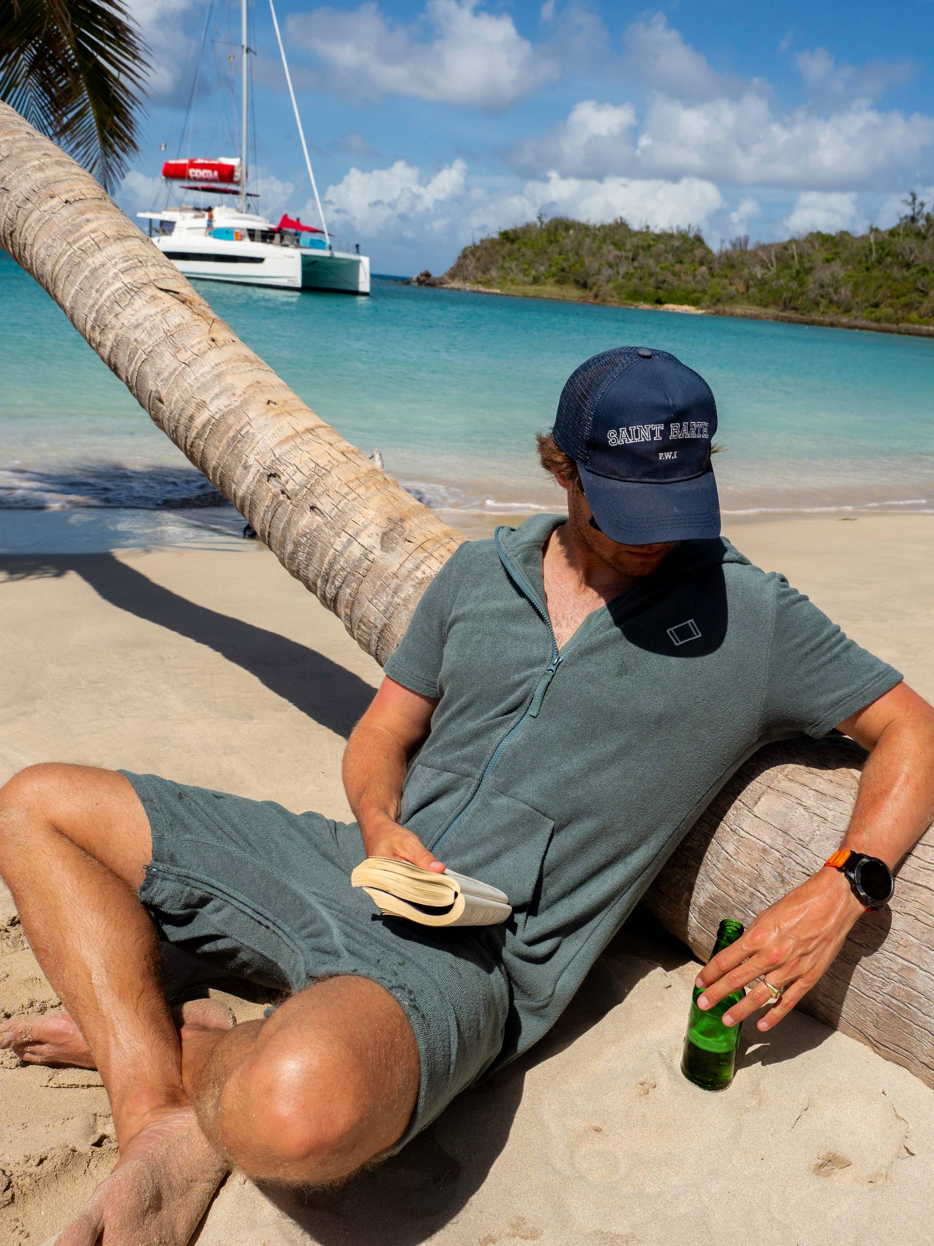 Towel Club Towel Club Shortsleeve Jumpsuit Dusty Green - 5